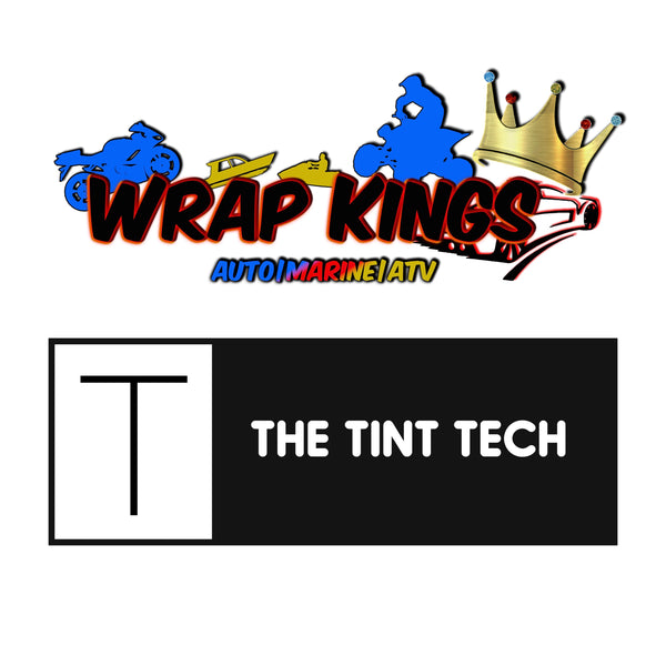 The tint tech and wrap kings. logo